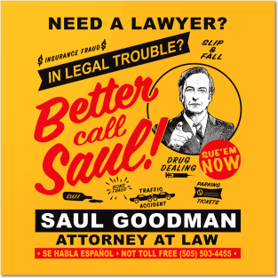 Need A Lawyer Then Call Saul Posters and Art